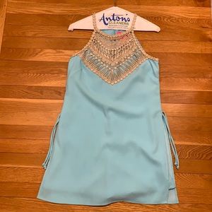 Teal Lilly Pulitzer Size 2 Halter Dress (Skort)